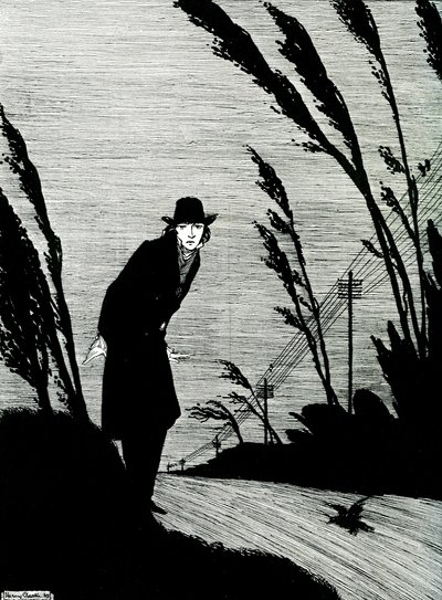 Pośród wszystkiego była zimna biała twarz autorstwa Harry Clarke