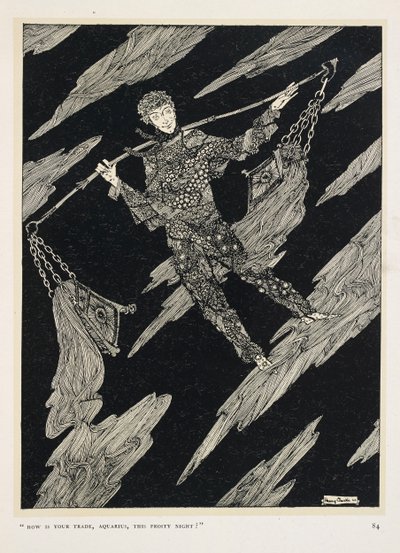 Rozmowa gwiazd. „Jak tam twój handel, Wodniku, w tę mroźną noc?” autorstwa Harry Clarke