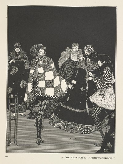 Nowe szaty króla Cesarz jest w szafie. autorstwa Harry Clarke