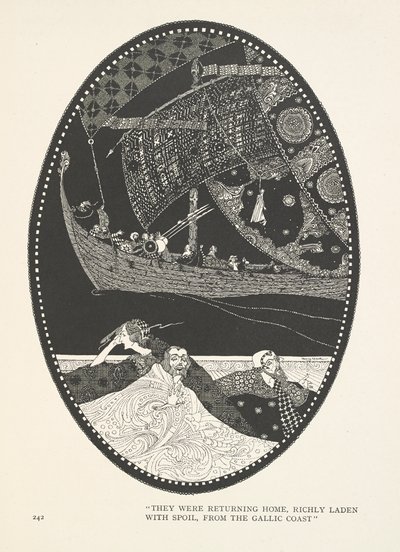 Córka Króla Bagien. Bogaci w łupy wracali do domu z Wybrzeża Galijskiego. autorstwa Harry Clarke