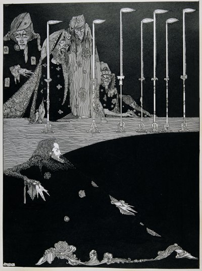 The Pit and the Pendulum, c.1923 (pióro i atrament) autorstwa Harry Clarke
