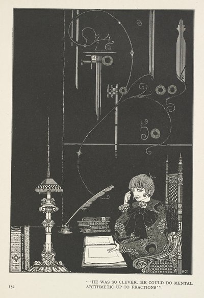 Królowa Śniegu. Był tak mądry, że potrafił wykonywać arytmetykę mentalną aż do ułamków zwykłych. autorstwa Harry Clarke