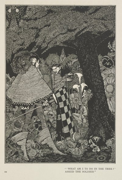 Pudełko Tindera „Co mam robić na drzewie?” zapytał żołnierz. autorstwa Harry Clarke