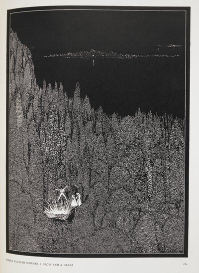 W górę błysnął blask i blask”. Ilustracja do opowiadania „Złoty błąd”. autorstwa Harry Clarke