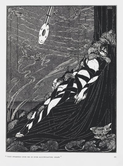 Roiły się na mnie w każdym nagromadzonym stosie. Z opowiadania Pit i wahadło. autorstwa Harry Clarke