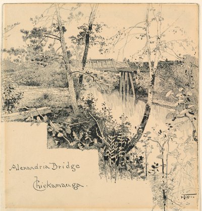 Most Aleksandryjski, Chickamauga autorstwa Harry Fenn