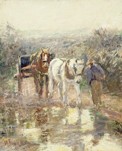 Konie i wózek autorstwa Harry Fidler