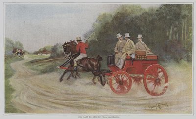 Dog-cart en Demi-poste, a lAnglaise (wózek dla psa w stylu angielskim) autorstwa Harry Finney