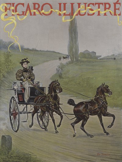 Tandem. Okładka Le Figaro Illustre, czerwiec 1895 autorstwa Harry Finney