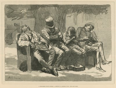 Sen nocy letniej: szkic w londyńskim parku (rycina) autorstwa Harry Furniss