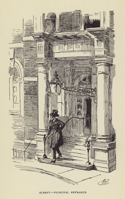 Albany, główne wejście autorstwa Harry Furniss