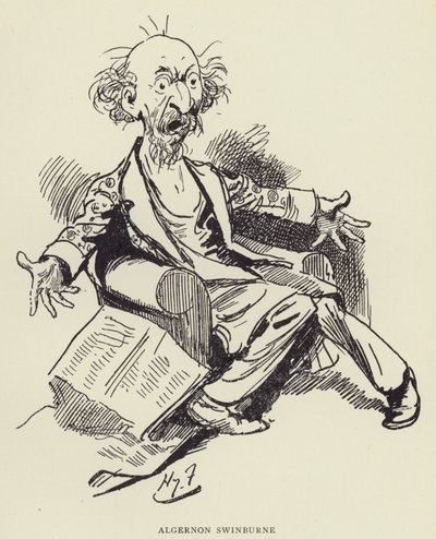 Algernon Swinburne autorstwa Harry Furniss