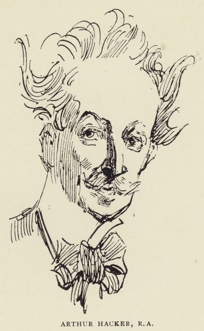Arthur Hacker, RA autorstwa Harry Furniss