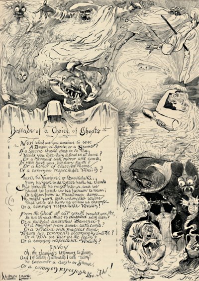 Ballada o wyborze duchów, 1886 autorstwa Harry Furniss