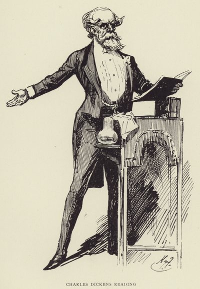 Czytanie Charlesa Dickensa autorstwa Harry Furniss
