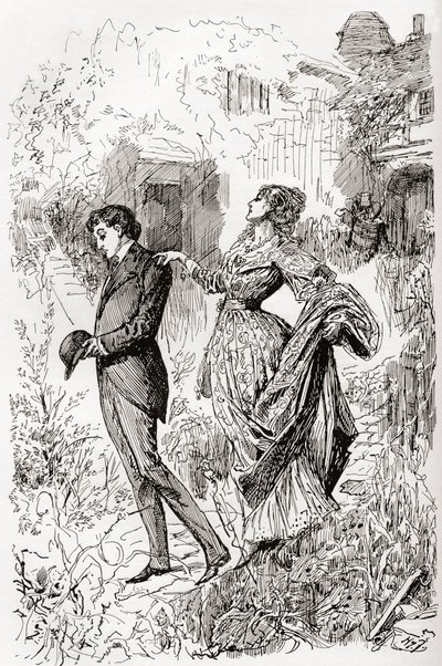 Estella i Pip w ogrodzie panny Havisham. " autorstwa Harry Furniss
