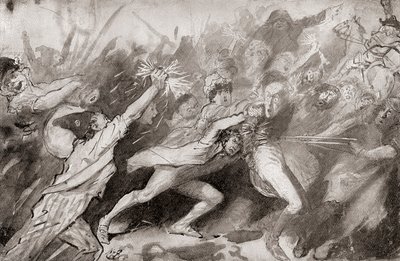 Ilustracja do powieści Karola Dickensa Opowieść o dwóch miastach autorstwa Harry Furniss