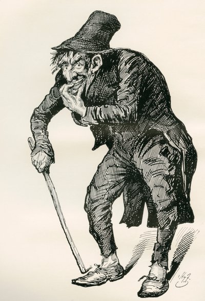 Ilustracja do The Old Curiosity Shop Charlesa Dickensa autorstwa Harry Furniss