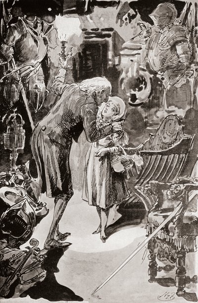 Ilustracja do The Old Curiosity Shop Charlesa Dickensa autorstwa Harry Furniss