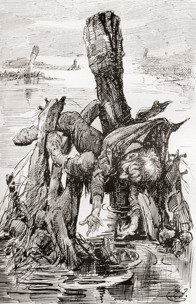 Ilustracja do The Old Curiosity Shop Charlesa Dickensa autorstwa Harry Furniss