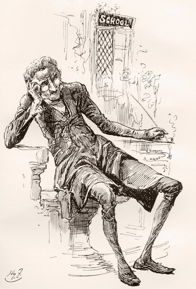 Ilustracja do The Old Curiosity Shop Charlesa Dickensa autorstwa Harry Furniss