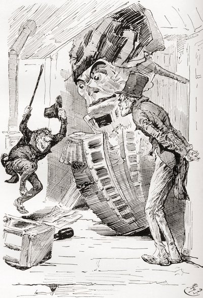 Ilustracja do The Old Curiosity Shop Charlesa Dickensa autorstwa Harry Furniss