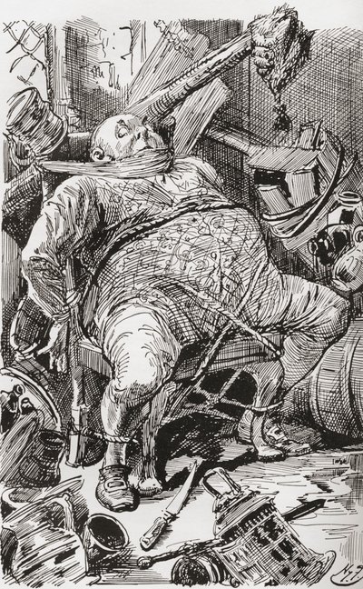 Ilustracja do powieści Karola Dickensa Barnaby Rudge autorstwa Harry Furniss