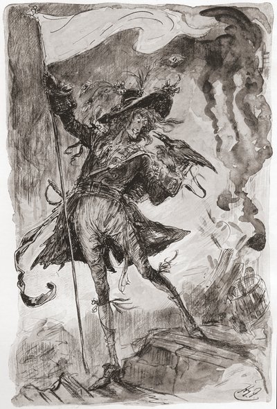 Ilustracja do powieści Karola Dickensa Barnaby Rudge autorstwa Harry Furniss