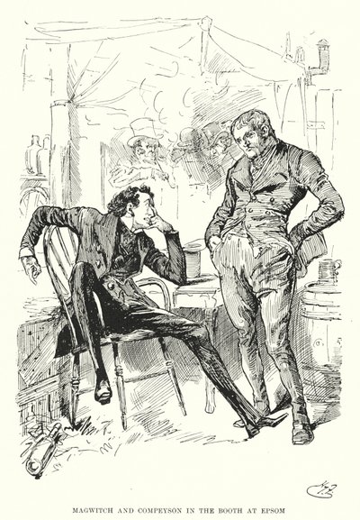Ilustracja do wielkich oczekiwań autorstwa Charlesa Dickensa (lito) autorstwa Harry Furniss