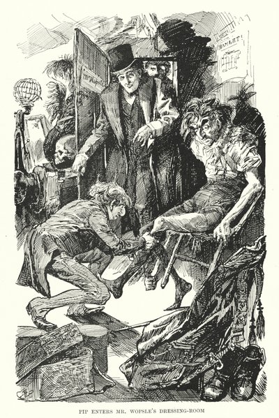 Ilustracja do wielkich oczekiwań autorstwa Charlesa Dickensa (lito) autorstwa Harry Furniss