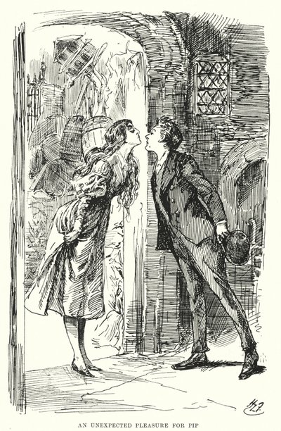 Ilustracja do wielkich oczekiwań autorstwa Charlesa Dickensa (lito) autorstwa Harry Furniss