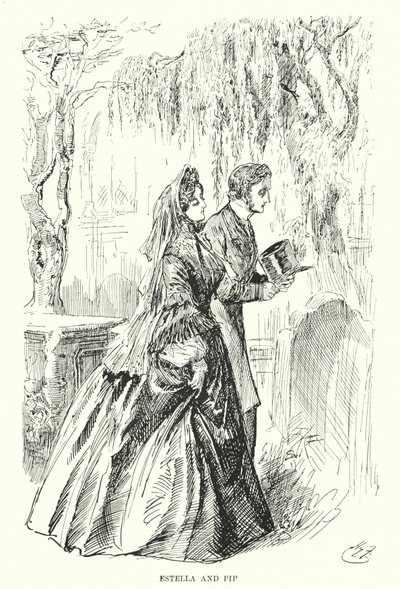Ilustracja do wielkich oczekiwań autorstwa Charlesa Dickensa (lito) autorstwa Harry Furniss