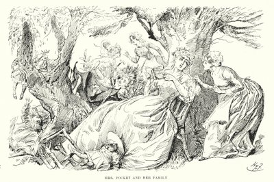 Ilustracja do wielkich oczekiwań autorstwa Charlesa Dickensa (lito) autorstwa Harry Furniss