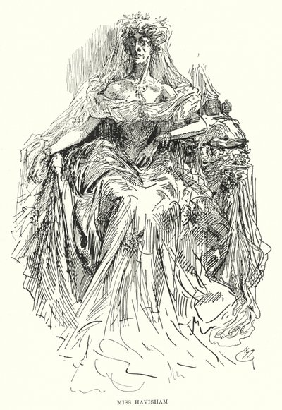 Ilustracja do wielkich oczekiwań autorstwa Charlesa Dickensa (lito) autorstwa Harry Furniss