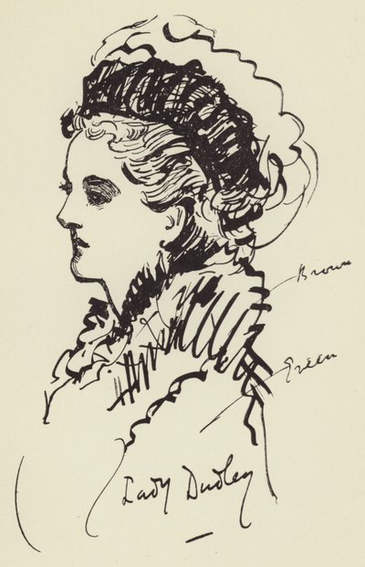 Lady Dudley autorstwa Harry Furniss