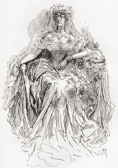 Panna Chevisham (grawerowanie) autorstwa Harry Furniss