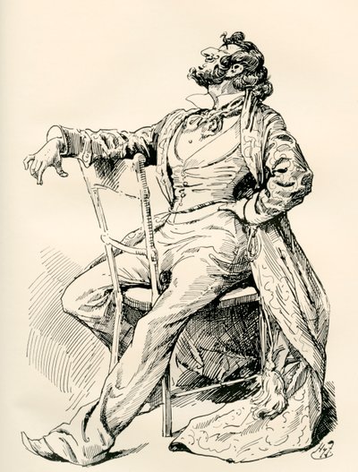 Pan Alfred Mantalini. Ilustracja Harry