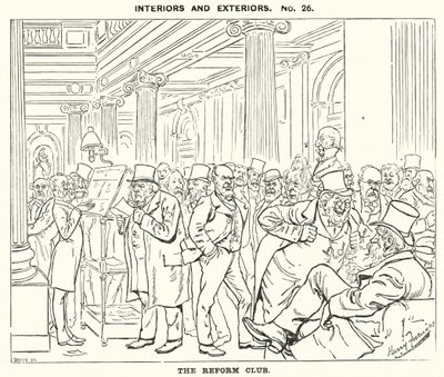 Punch cartoon: The Reform Club (grawerowanie) autorstwa Harry Furniss