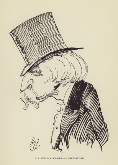 Sir William Fraser, karykatura autorstwa Harry Furniss