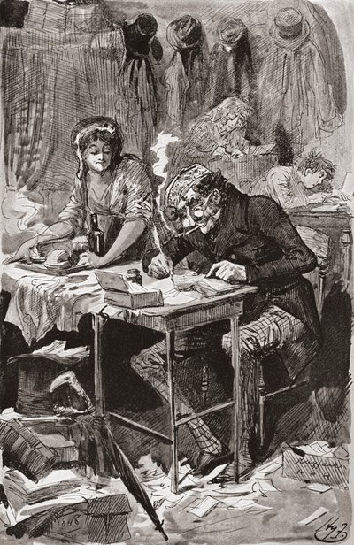 Pisarz listów błagalnych. Ilustracja Harry