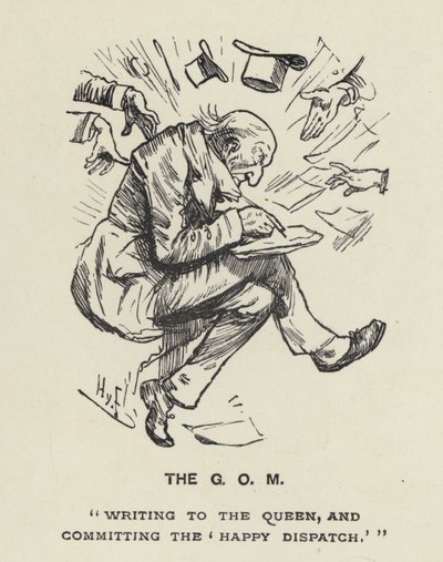 Wielki Stary Człowiek - GOM - W E Gladstone (lito) autorstwa Harry Furniss