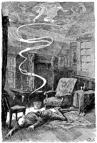 Śmierć pana Tulkinghorna, 1912 r. autorstwa Harry Furniss