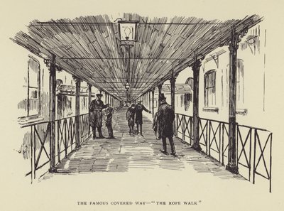 Słynna kryta droga, The Rope Walk autorstwa Harry Furniss