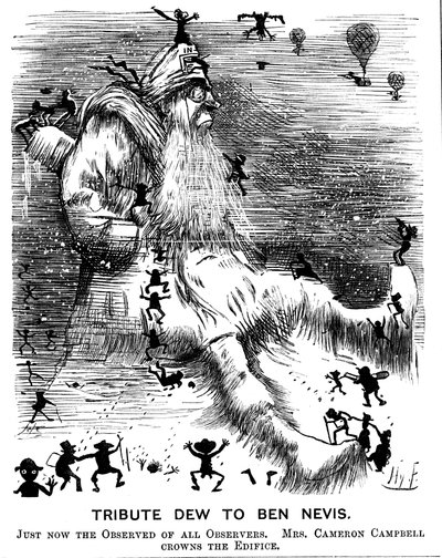 Tribute Dew to Ben Nevis, 1883 autorstwa Harry Furniss