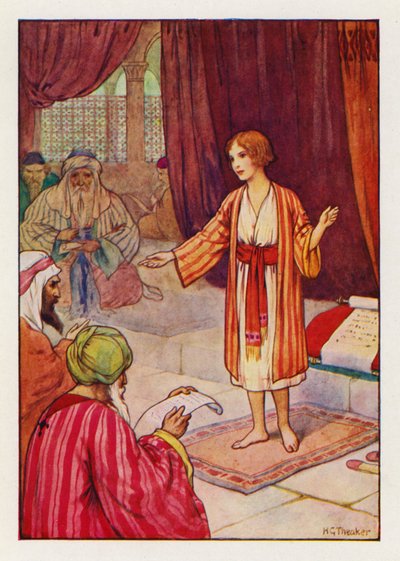 Po trzech dniach znaleźli go w świątyni (kolorowa litografia) autorstwa Harry George Theaker
