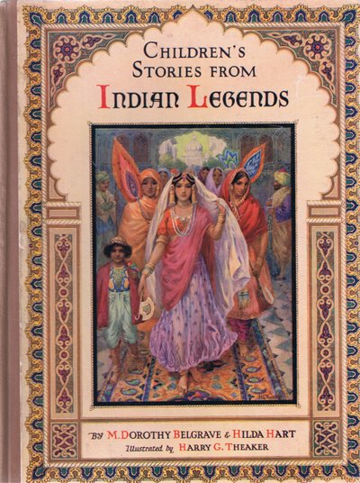 Przednia okładka, ilustracja z "Childrens Stories from Indian Legends", ok. 1930 r. (kolorowa litografia) autorstwa Harry George Theaker