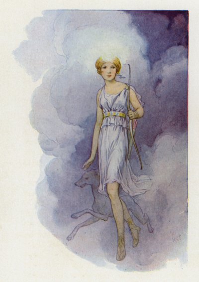 Miała na imię Diana (kolorowa litografia) autorstwa Harry George Theaker