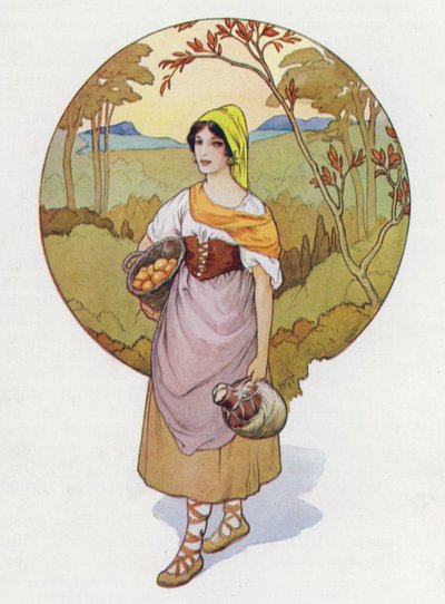 Ilustracja dla Don Kichota (kolorowa litografia) autorstwa Harry George Theaker