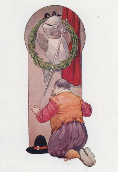 Ilustracja dla Don Kichota (kolorowa litografia) autorstwa Harry George Theaker