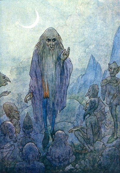 Merlin (druk kolorowy) autorstwa Harry George Theaker